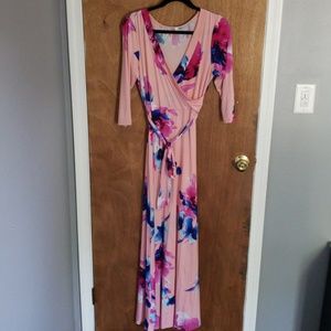 Pink blush maternity dress